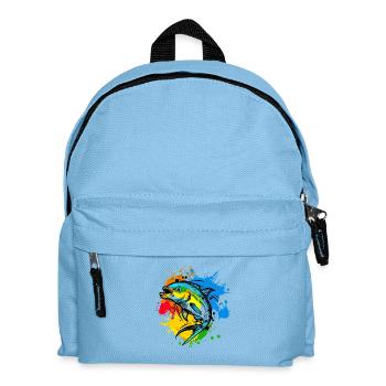 Graphiques de pêcheur - Sac à dos Enfant - bleu clair - Devant