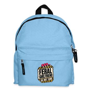 Petite amie sauvage, ne domptez pas l’humour des femmes chaotiques - Sac à dos Enfant - bleu clair - Devant