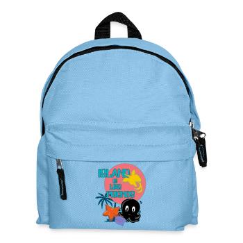 Insel mit Freunden  - Kinder Rucksack - Hellblau - Vorne