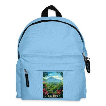 Costa Rica Tropische Landschaft Abenteuer - Kinder Rucksack - Hellblau - Vorne