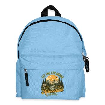 Lasst das 6. Klasse-Abenteuer beginnen Lehrerdesign - Kinder Rucksack - Hellblau - Vorne