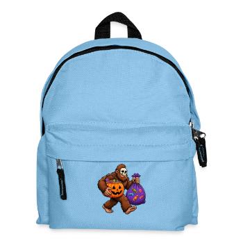 Halloween Bigfoot Lustiges Süßes oder Saures Bigfo - Kinder Rucksack - Hellblau - Vorne