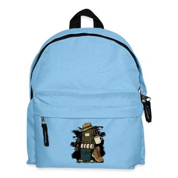 Wandern Motiv - Kinder Rucksack - Hellblau - Vorne