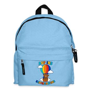 Auf ins Krippenabenteuer – Bär zum Krippenstart - Kinder Rucksack - Hellblau - Vorne