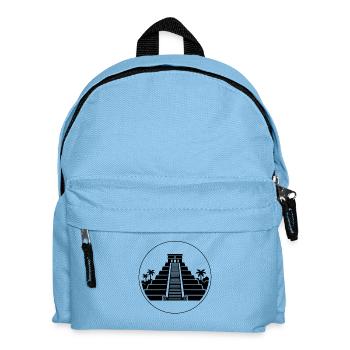 Pyramide El Castillo Chichén Itzá Mexiko - Kinder Rucksack - Hellblau - Vorne