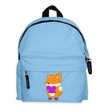 Fuchs Herz - Kinder Rucksack - Hellblau - Vorne