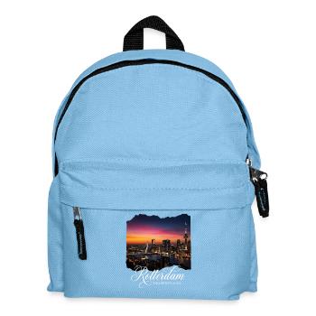 Rotterdam The Netherlands Skyline Evening Light - Kids' Backpack - light blue - Front