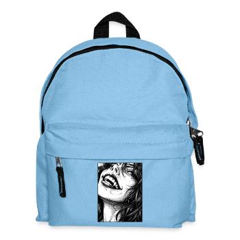 Expressive Vampire Scream - Kids' Backpack - light blue - Front