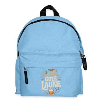 Gute Laune Karneval Fasching Karnevalskostüm Alaaf - Kinder Rucksack - Hellblau - Vorne