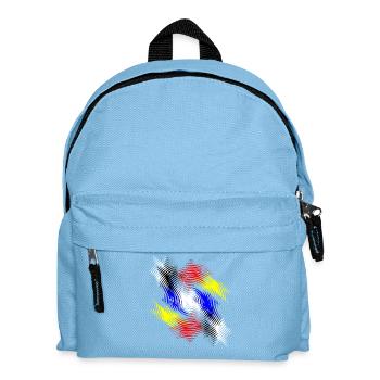 Color Swirl Radial Pattern - Kids' Backpack - light blue - Front