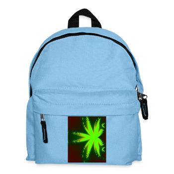 Neon Fractal Star Beam - Kids' Backpack - light blue - Front