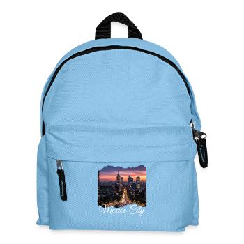 Mexico City Night Skyline - Kids' Backpack - light blue - Front
