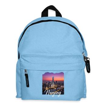 Nanjing Skyline Sunset - Kids' Backpack - light blue - Front
