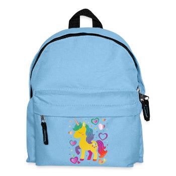 Cute Unicorn with Hearts Design - Kids' Backpack - light blue - Front