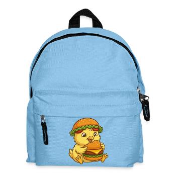 Cute Chicken Chick Cartoon Burger Funny - Kids' Backpack - light blue - Front