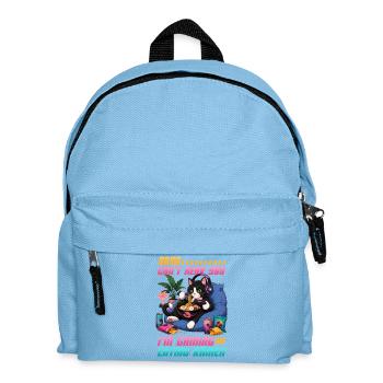 Gamer Gaming Cat Ramen Video Game - Kids' Backpack - light blue - Front