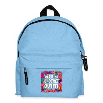 This is my crochet outfit - Kids' Backpack - light blue - Front