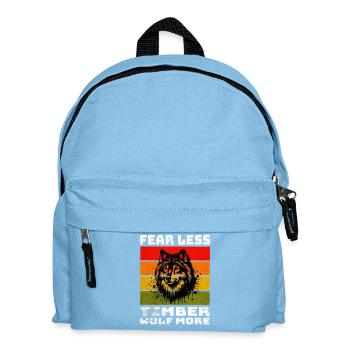 Timber Wolf Grey Wolf - Kids' Backpack - light blue - Front