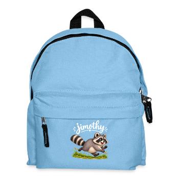 Jimothy Raccoon Meme - Kids' Backpack - light blue - Front