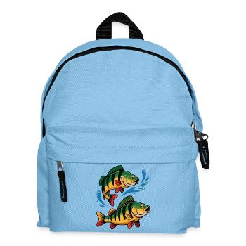 Barsch Angeln - Kinder Rucksack - Hellblau - Vorne