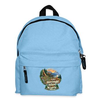 Lieber Heringe im Boden als Köpfe im Büro - Kinder Rucksack - Hellblau - Vorne