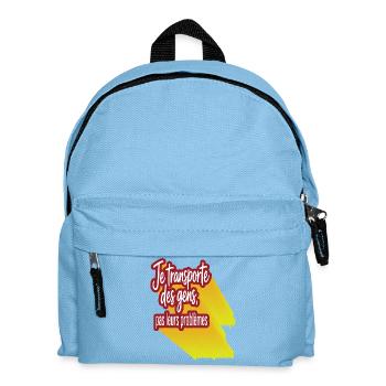 Ich transportiere Menschen, nicht ihre Probleme - Kinder Rucksack - Hellblau - Vorne