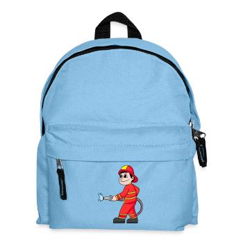 Feuerwehr Junge - Kinder Rucksack - Hellblau - Vorne