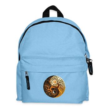 Baum des Lebens Yin Yang – Yoga Balance Meditation - Kinder Rucksack - Hellblau - Vorne