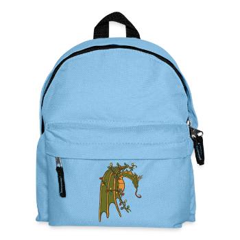 Drache mit Weihnachtslichtern - Kinder Rucksack - Hellblau - Vorne