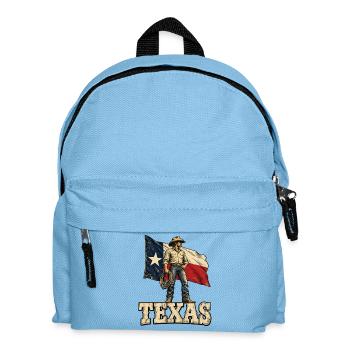 Texas Cowboy Flagge - Kinder Rucksack - Hellblau - Vorne