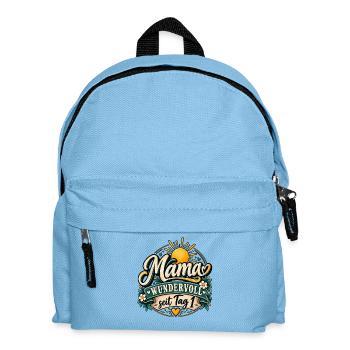 Muttertag - Mama wundervoll seit Tag eins - Kinder Rucksack - Hellblau - Vorne