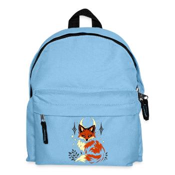 Mondfuchs im Sternenglanz - Kinder Rucksack - Hellblau - Vorne