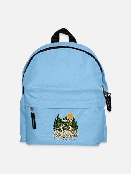 Out of Office – Wandern & Natur T-Shirt - Kinder Rucksack - Hellblau