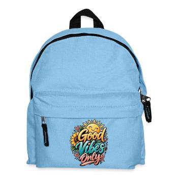 Good Vibes Only Positive Vibes Sonnenblume & Sonne - Kinder Rucksack - Hellblau - Vorne