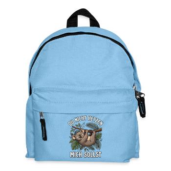 Koala Spruch Du nicht hetzen mich sollst  - Kinder Rucksack - Hellblau - Vorne