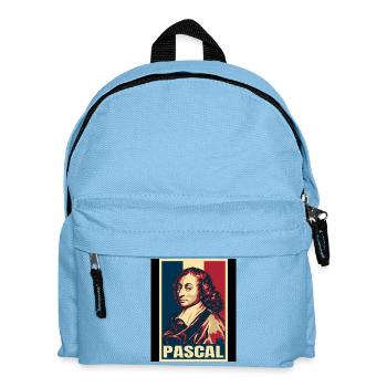 Blaise Pascal France Pop Art - Kinder Rucksack - Hellblau - Vorne