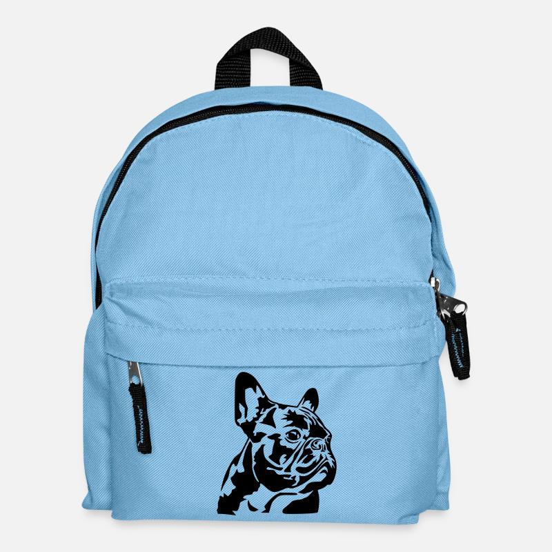 French Bulldog - Kinder Rucksack - Hellblau
