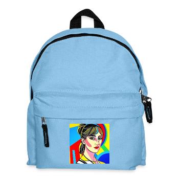 Portrait Pop Coloré - Sac à dos Enfant - bleu clair - Devant