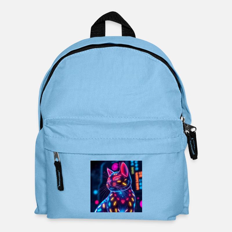 Katze - Kinder Rucksack - Hellblau