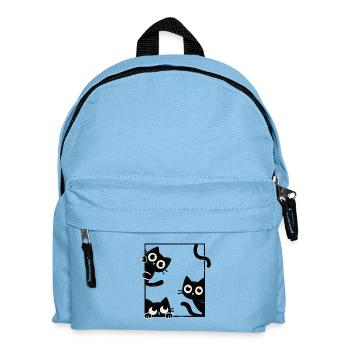 Curious Cats - Felines In Frame - Kids' Backpack - light blue - Front