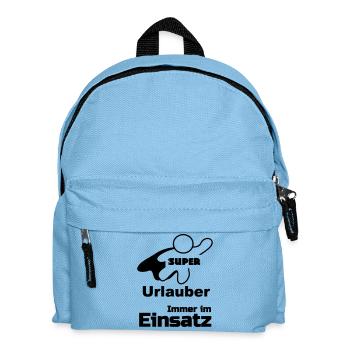 Super Urlauber Geschenk - Kinder Rucksack - Hellblau - Vorne