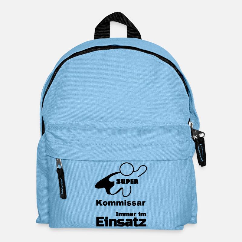 Super Kommissar Geschenk - Kinder Rucksack - Hellblau