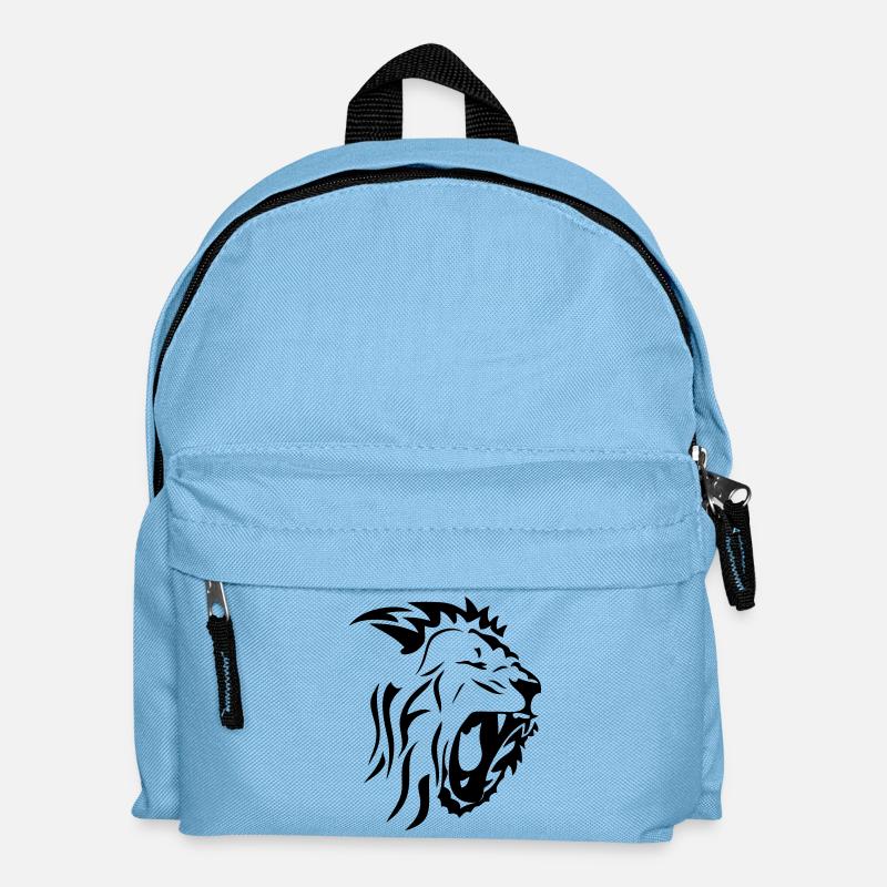 tribal lion gueule rugit3 - Sac à dos Enfant - bleu clair
