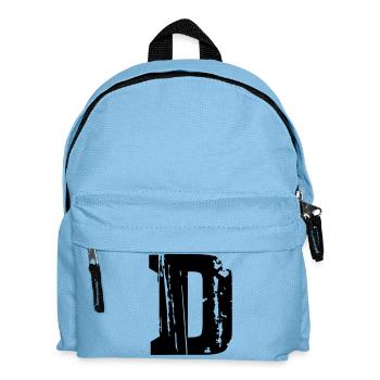 D - Buchstabe - Kinder Rucksack - Hellblau - Vorne