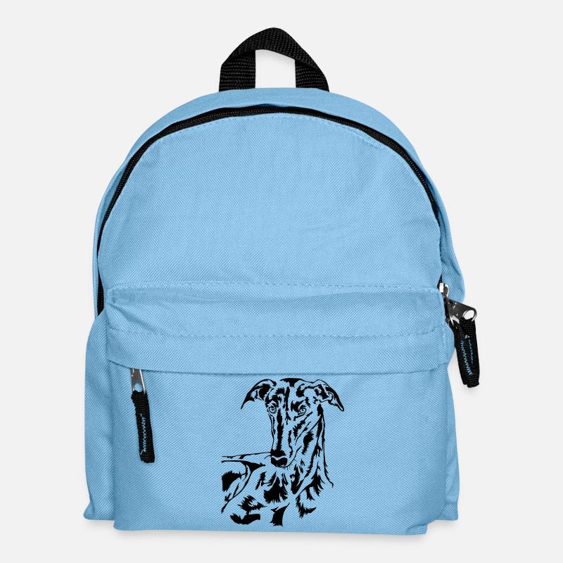 Galgo Kopf - Kinder Rucksack - Hellblau