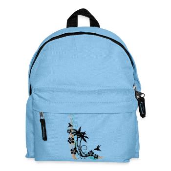 Palmen Hibiskus Kolibri Sommer - Kinder Rucksack - Hellblau - Vorne