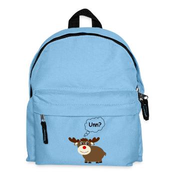 Saarländisch Dialekt unn? Elche Rentier Weihnachte - Kinder Rucksack - Hellblau - Vorne