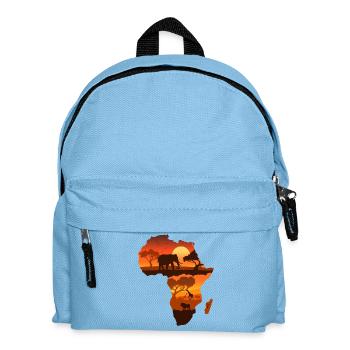 African Safari Map - Kids' Backpack - light blue - Front