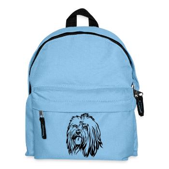 Tibet Terrier Head - Kids' Backpack - light blue - Front