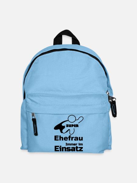 Super Ehefrau Geschenk - Kinder Rucksack - Hellblau